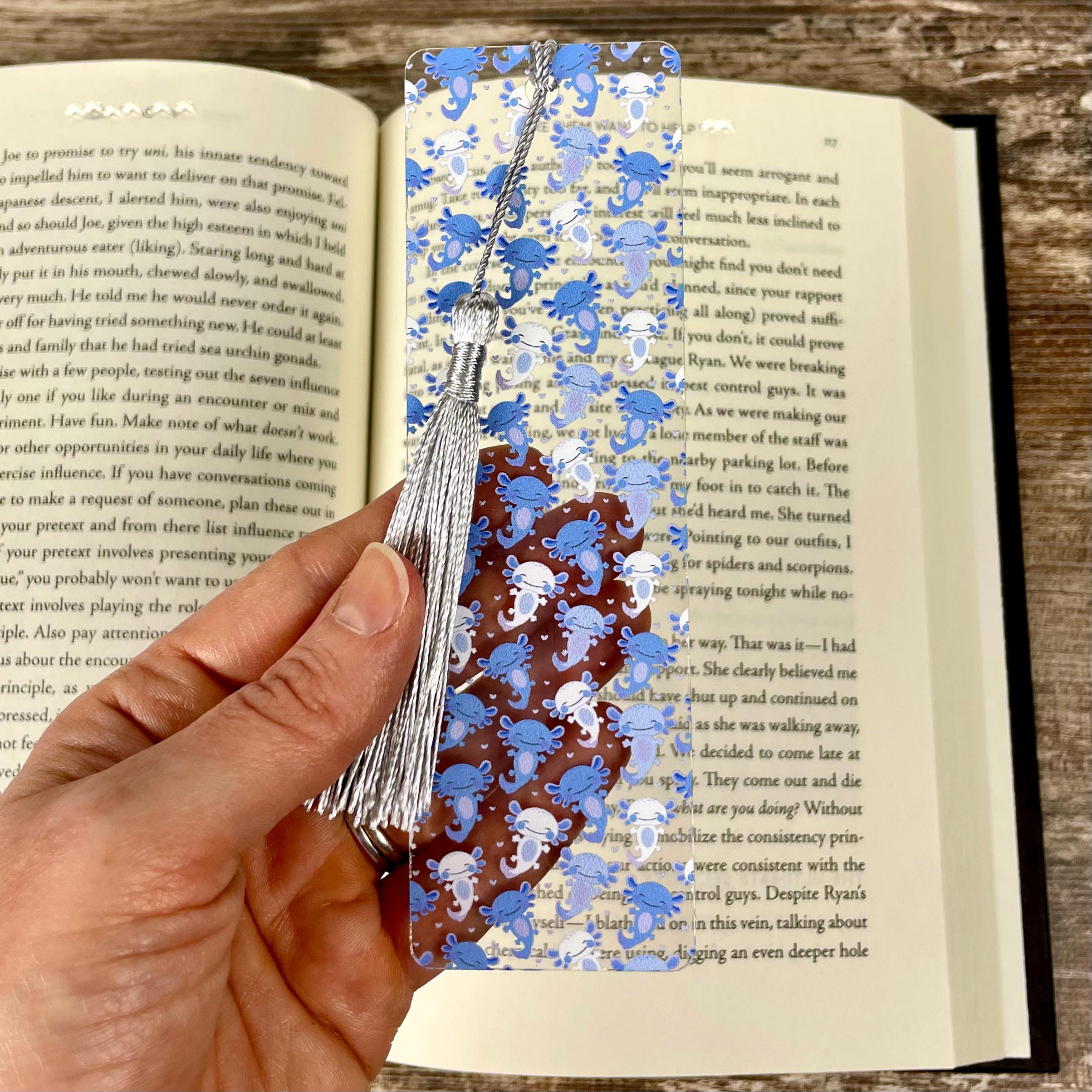 Axolotl Bookmark Gift Set with Pink and Blue Designs Makes a Cute Birthday Gift or Stocking Stuffer for Axolotl Lovers