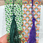 St. Patrick’s Day Bookmark Gift Set with Shamrocks and Rainbows Makes a Fun March Birthday Gift for Book Lovers