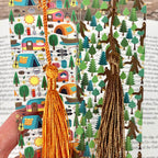 Camping and Bigfoot Bookmark Gift Set for Outdoor Lovers Makes a Fun Camper Gift, Sasquatch Gift or Stocking Stuffer