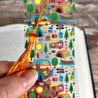 Camping and Bigfoot Bookmark Gift Set for Outdoor Lovers Makes a Fun Camper Gift, Sasquatch Gift or Stocking Stuffer