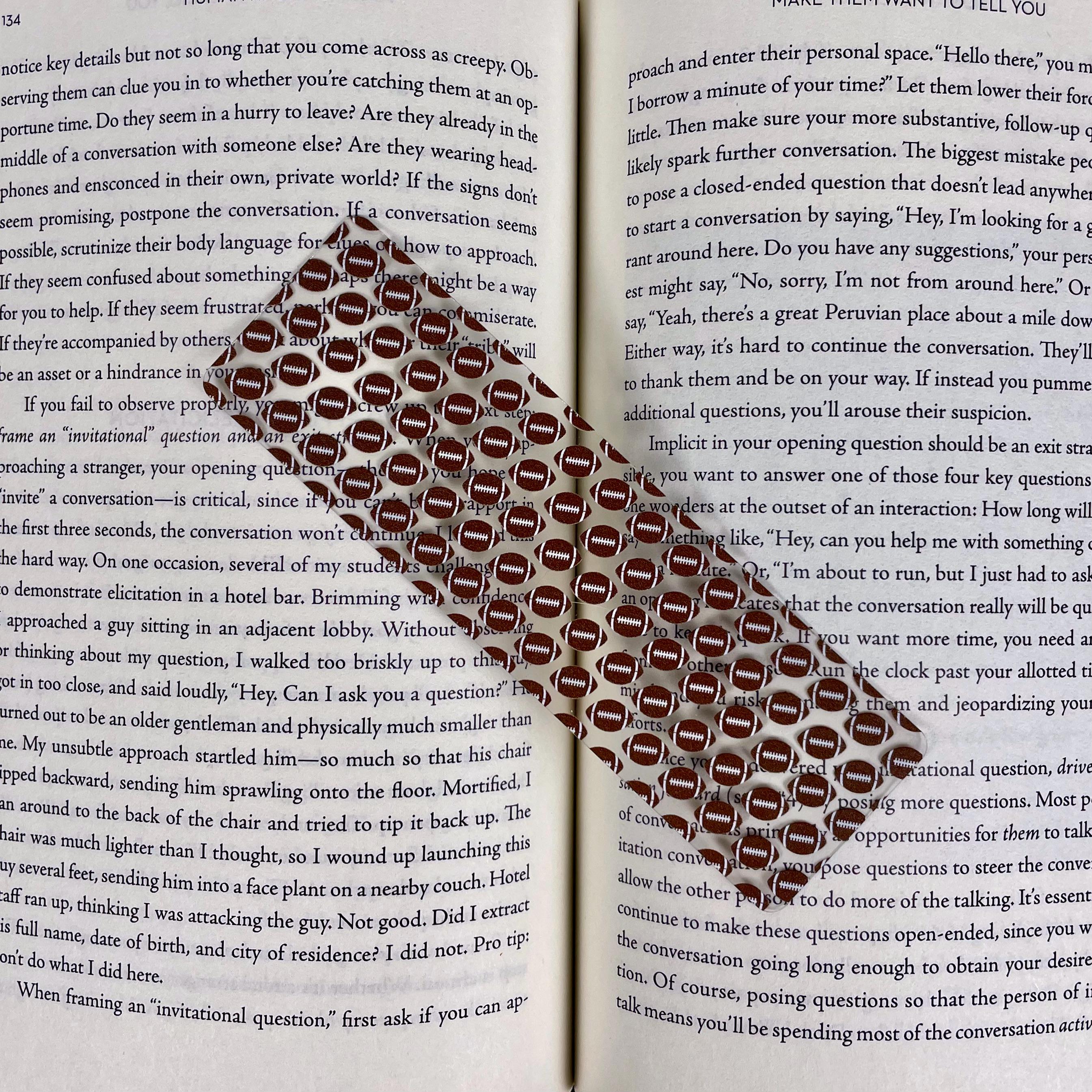 Football and Basketball Bookmark Gift Set Makes a Fun Sports Mom Gift, Multi-Sport Athlete Gift or Stocking Stuffer