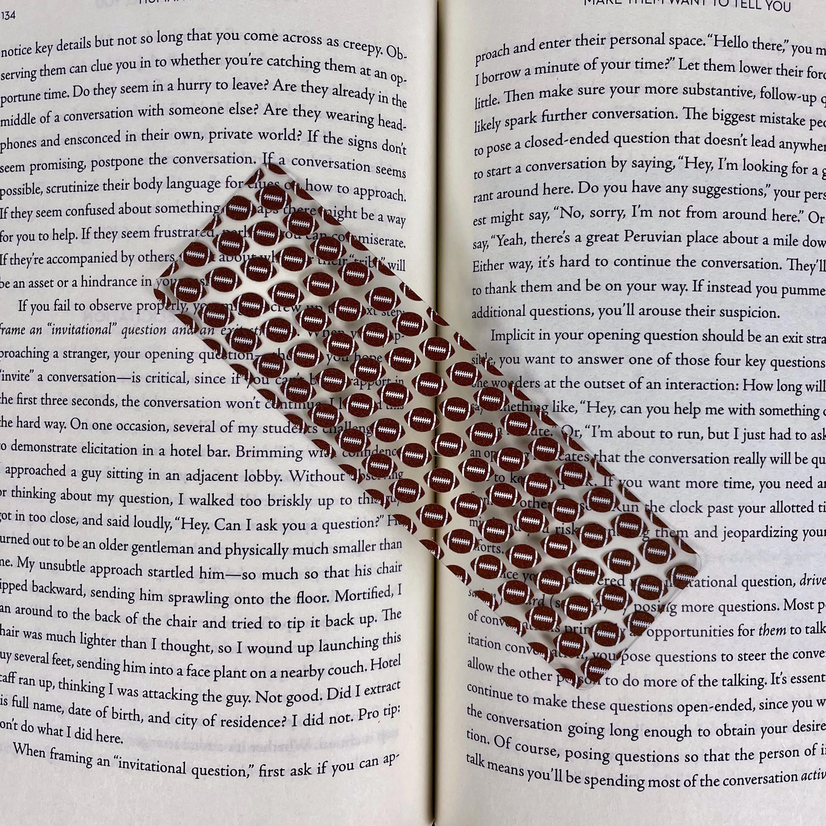 Four-Sport Bookmark Gift Set with Football, Soccer, Basketball and Volleyball Makes a Fun Sports Mom or Teen Athlete Gift