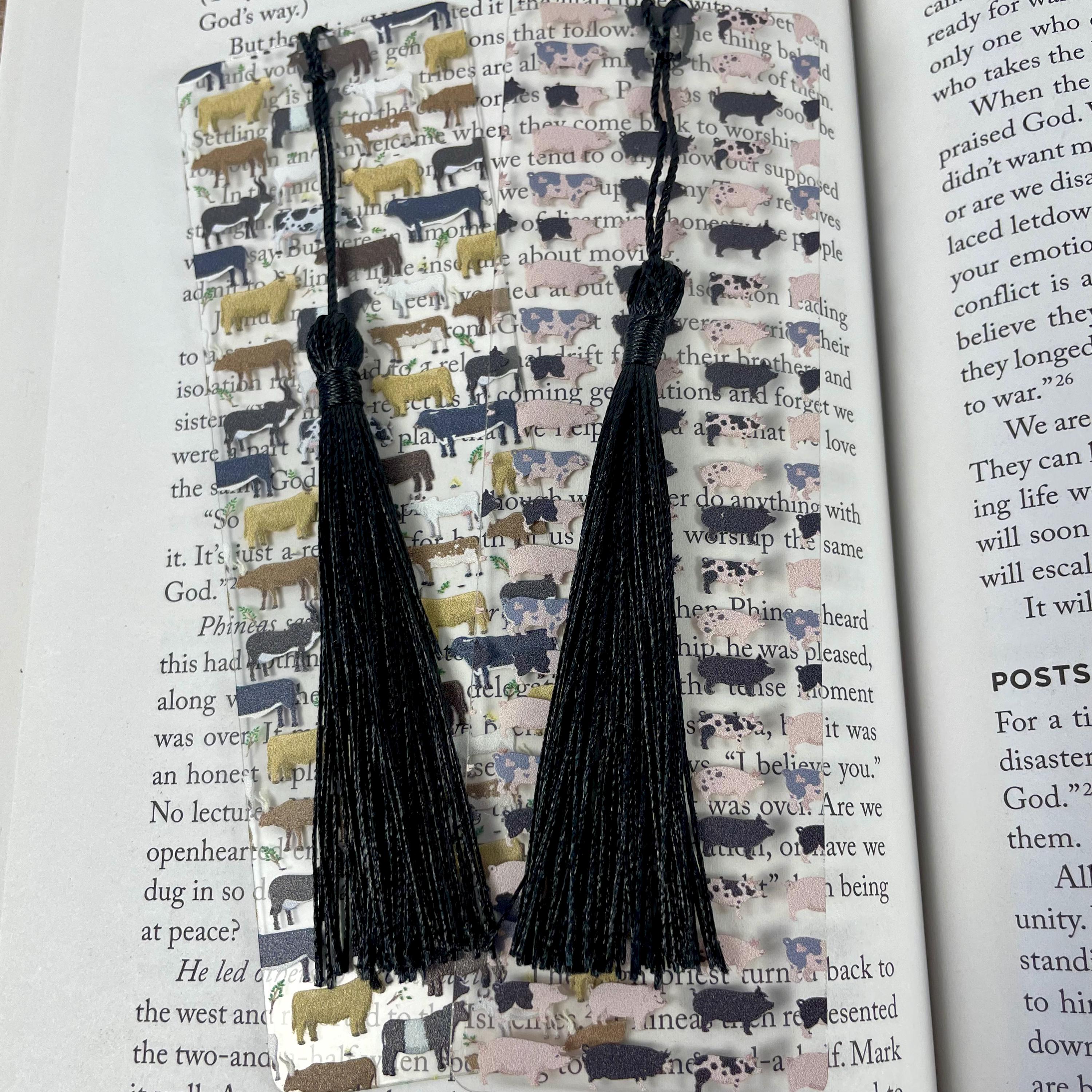 Farm Animal Bookmark Gift Set for Cow and Pig Lovers Makes a Fun Farmer Gift, Homesteader Gift or Stocking Stuffer