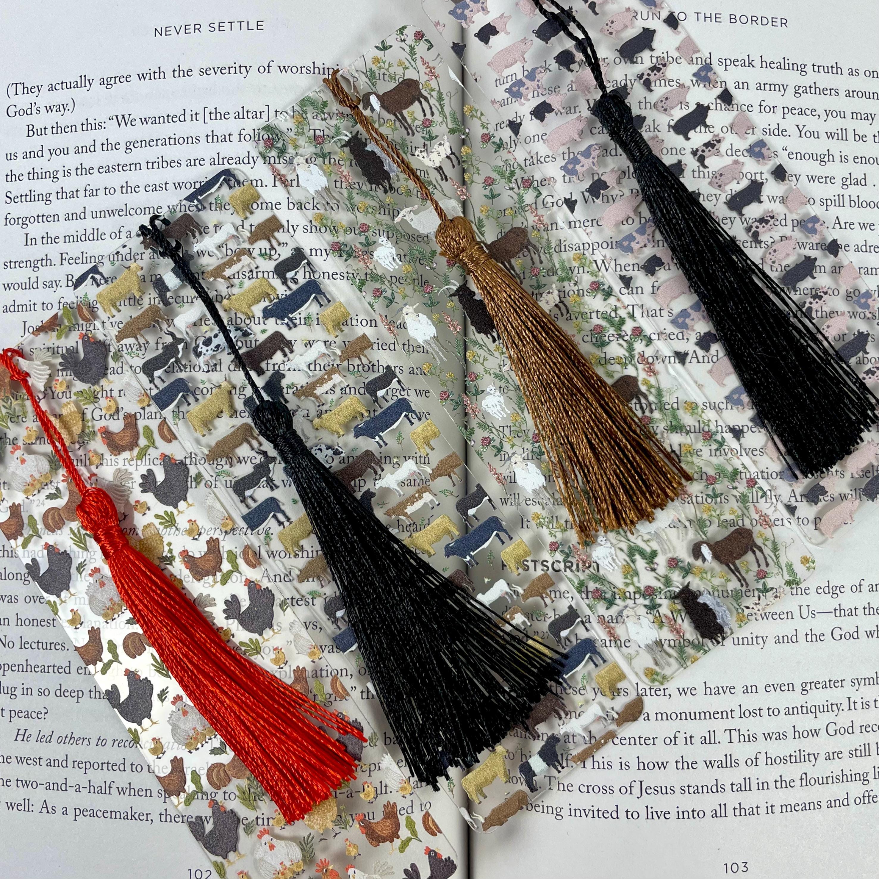 Farm Animal Bookmark Gift Set for Livestock Lovers Makes a Fun Farmer Gift, Homesteader Gift or Stocking Stuffer