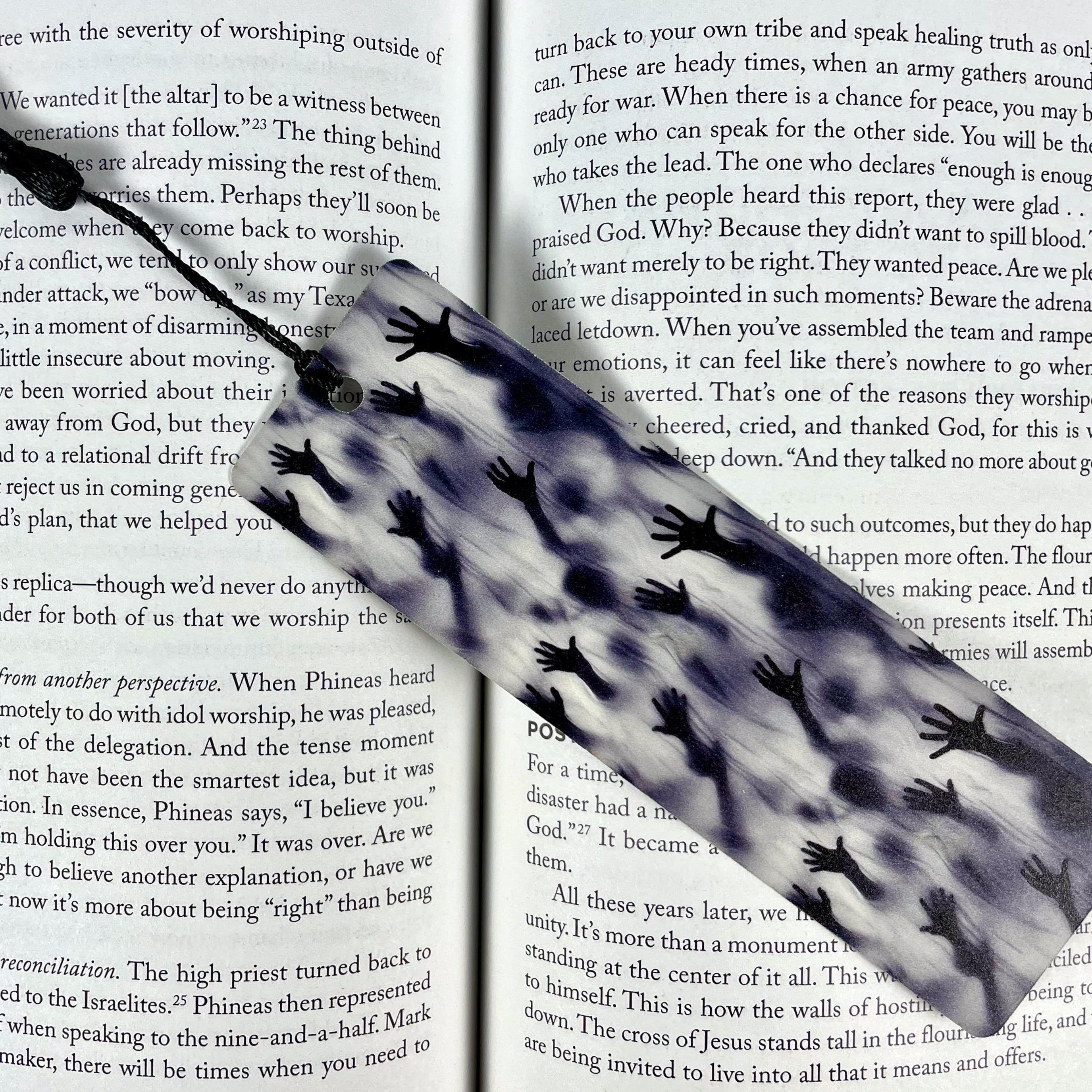 Horror Bookmark Gift Set for Scary Book Lovers with Bloody Handprints Makes a Creepy Halloween Gift or Horror Fan Stocking Stuffer