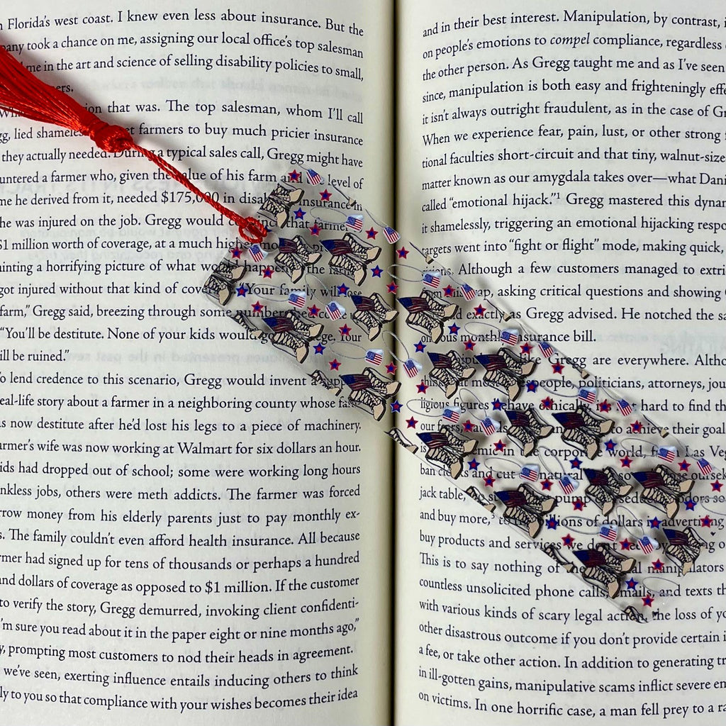Military Bookmark Gift Set with Camouflage and Combat Boots Makes a Patriotic Gift for Soldiers, Veterans or Military Families