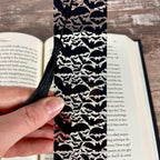 Gothic Bookmark Gift Set for Dark Academia Readers with Victorian Damask and Bats Makes a Spooky Book Lover Gift or Stocking Stuffer
