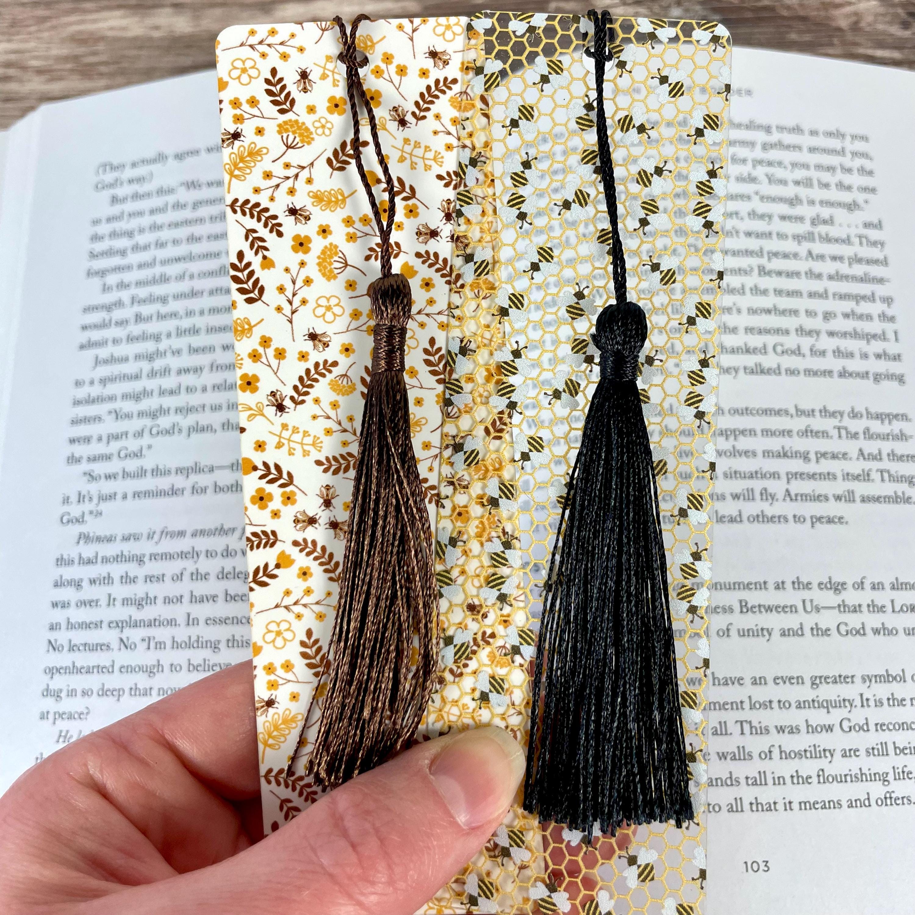 Bee Bookmark Gift Set with Floral Bees and Honeycomb Makes a Sweet Beekeeper Gift, Bee Lover Gift or Stocking Stuffer