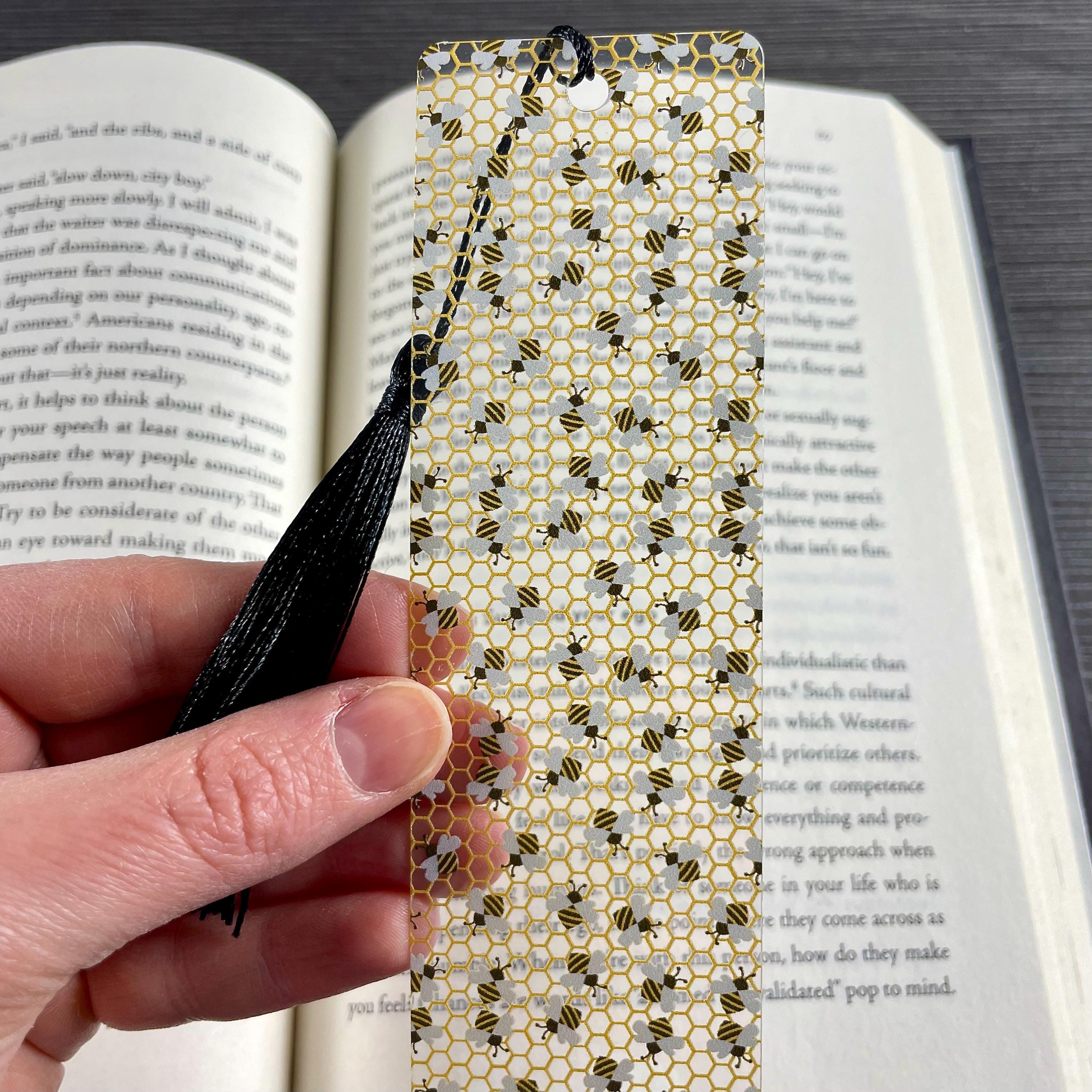 Bee Bookmark Gift Set with Floral Bees and Honeycomb Makes a Sweet Beekeeper Gift, Bee Lover Gift or Stocking Stuffer