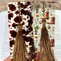Western Bookmark Gift Set with Cow Print and Cowboy Boots Makes a Fun Cowgirl Gift, Rodeo Gift or Stocking Stuffer