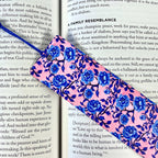 Blue Chinoiserie Floral Bookmark for Book Lovers, Teacher Appreciation or Mother’s Day Gift for Readers and Flower Lovers