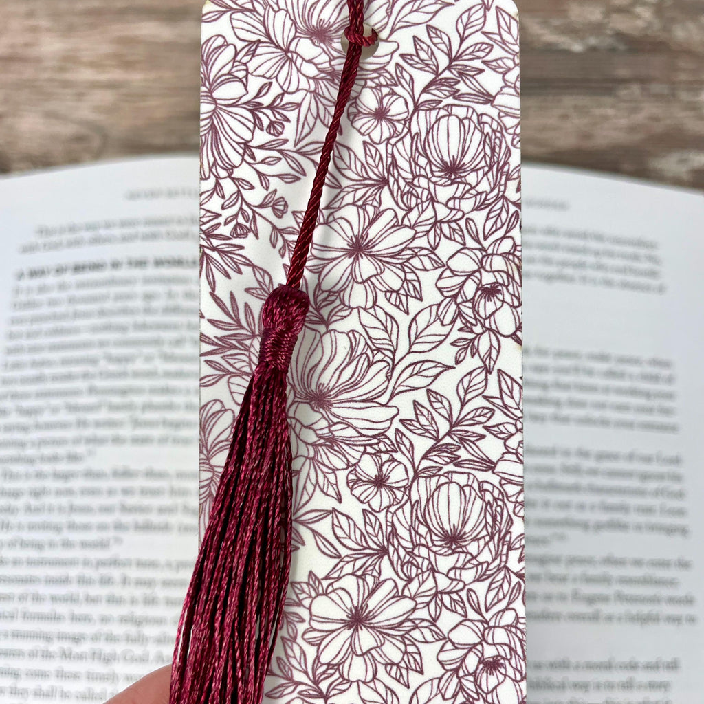 Floral Bookmark for Readers, Book Lover Gifts, Teacher Gifts & Stocking Stuffers