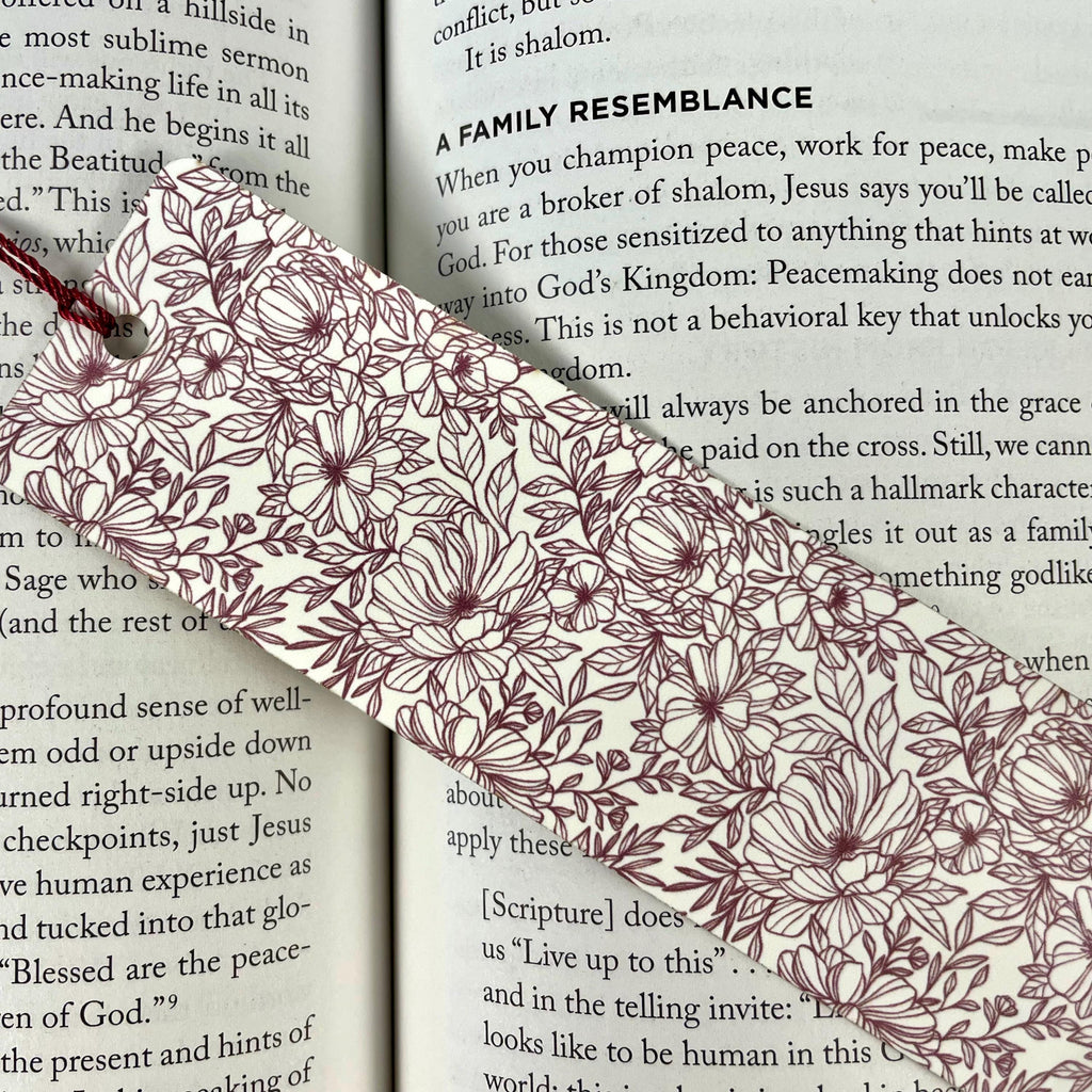 Floral Bookmark for Readers, Book Lover Gifts, Teacher Gifts & Stocking Stuffers