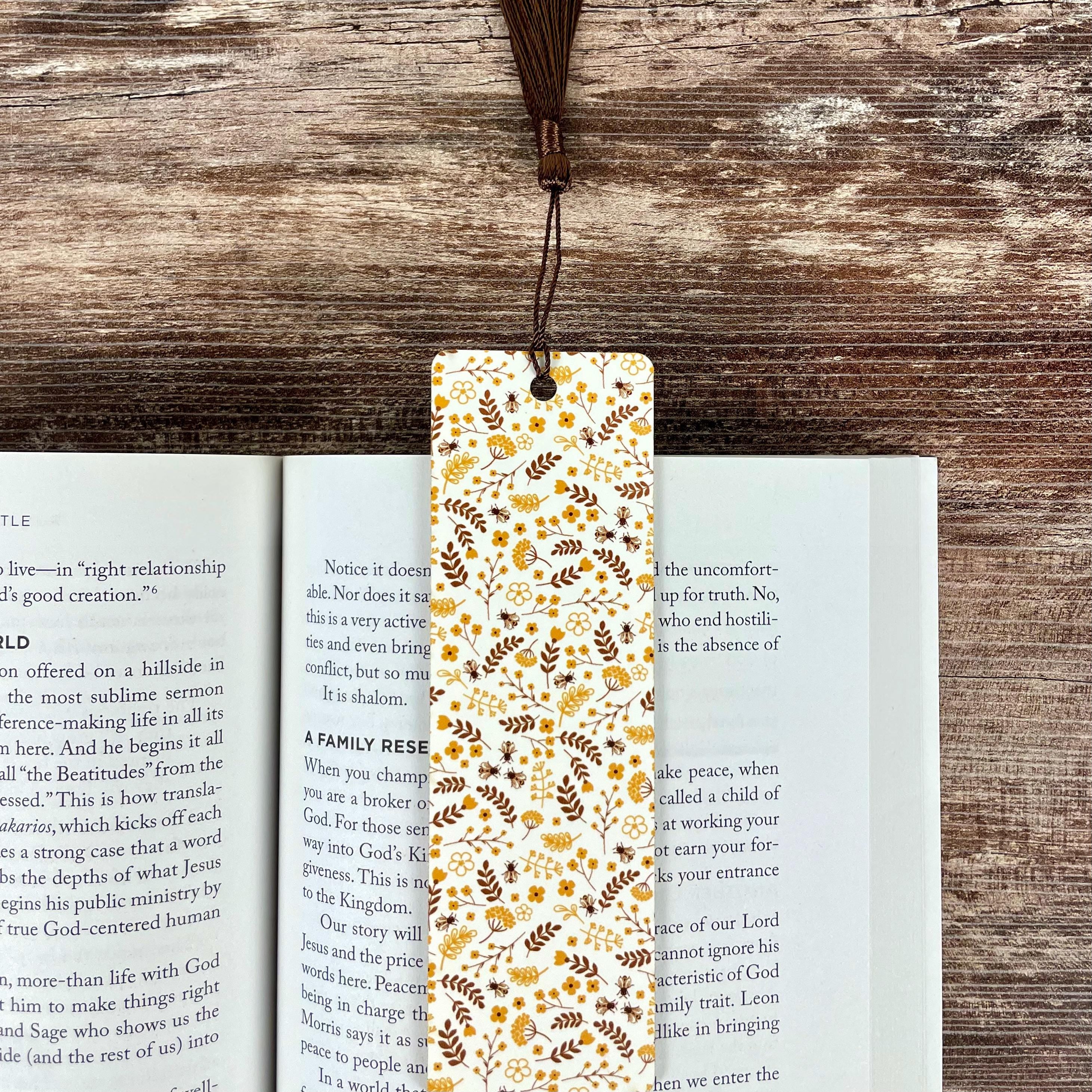 Bee Wildflower Bookmark for Readers, Book Lover Gifts, Teacher Gifts & Stocking Stuffers