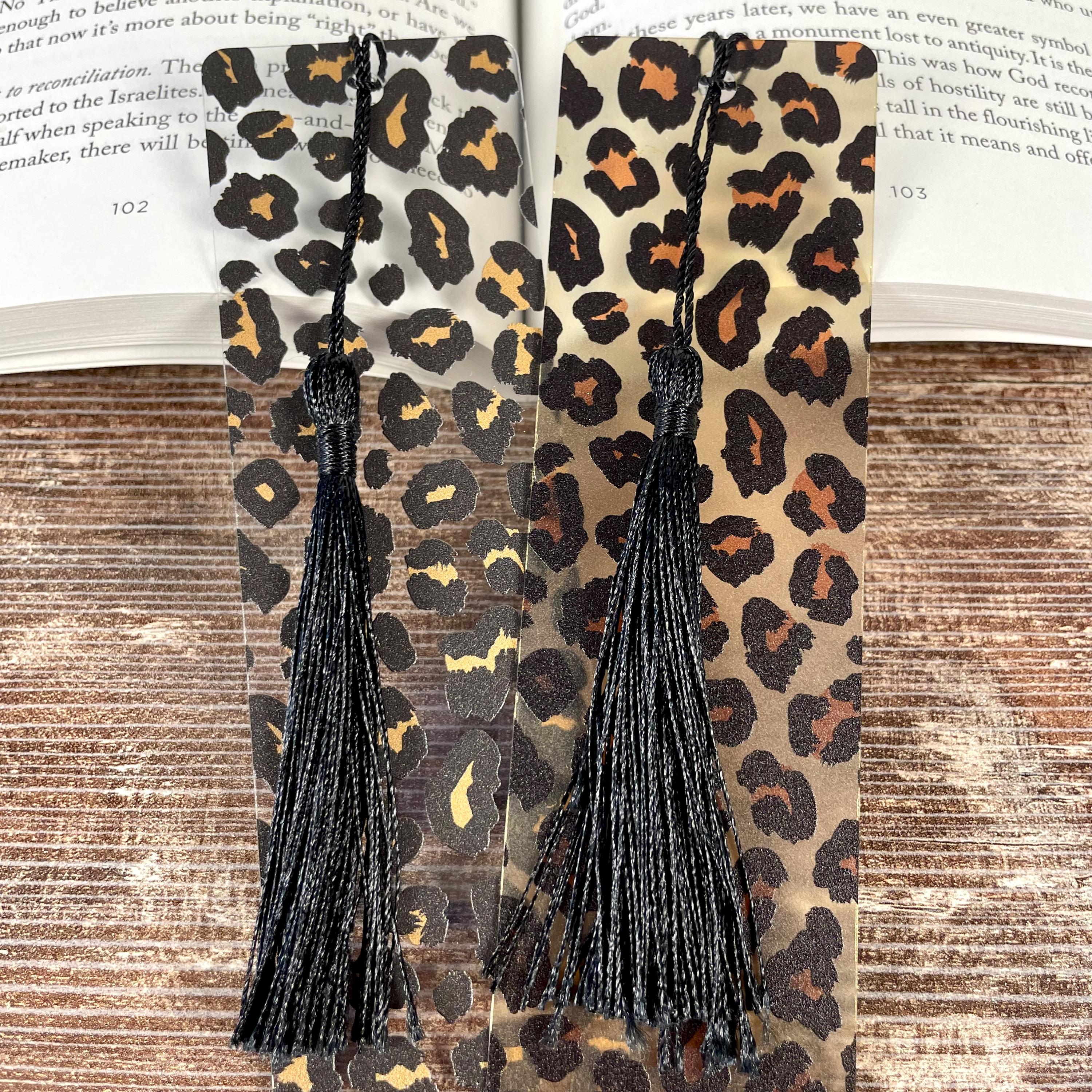 Leopard Print Bookmark Gift Set Makes a Fun Teacher Gift, Animal Print Lover Gift or Stocking Stuffer