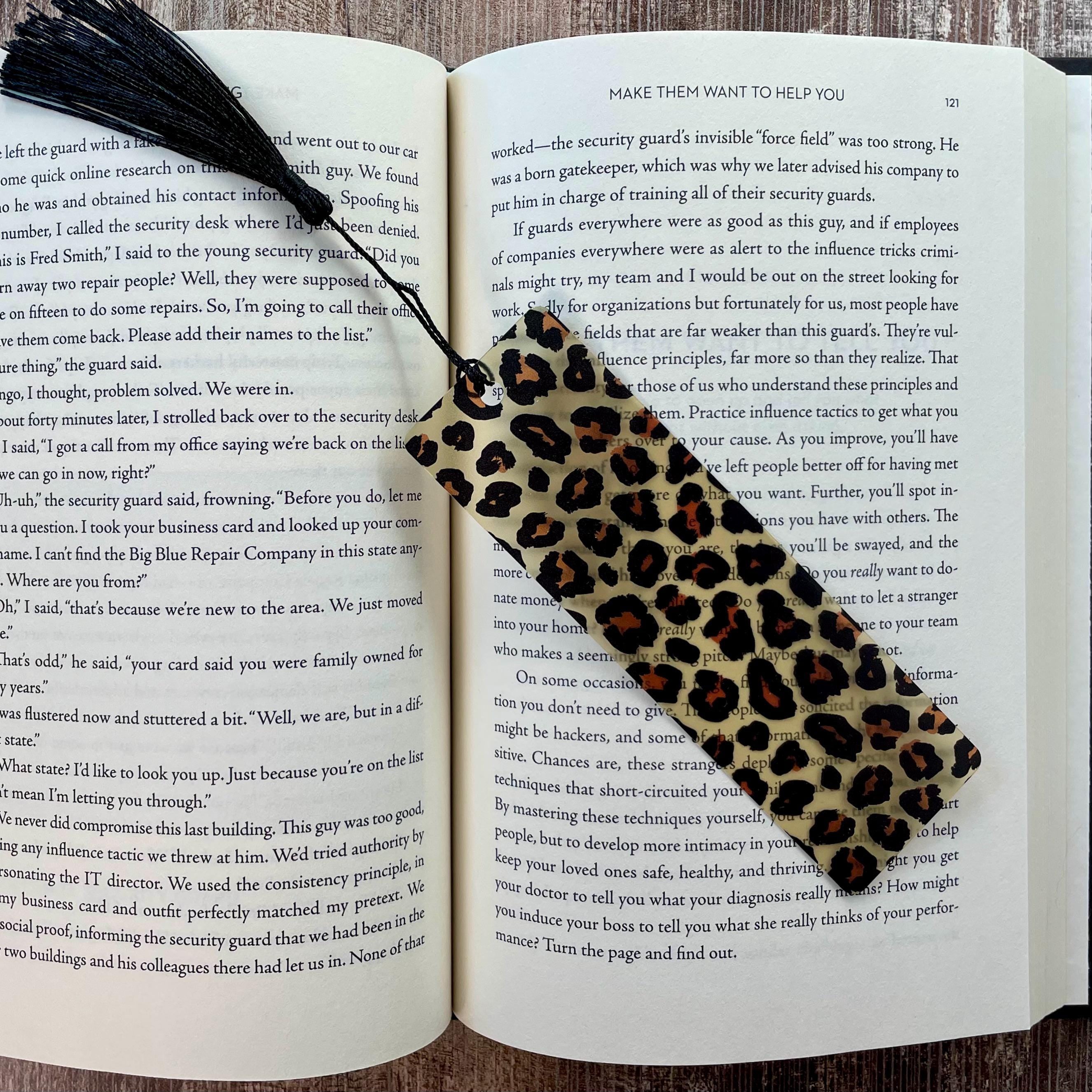 Leopard Print Bookmark Gift Set Makes a Fun Teacher Gift, Animal Print Lover Gift or Stocking Stuffer