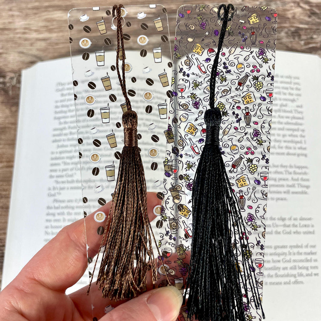 Coffee and Wine Bookmark Gift Set for Book Lovers Makes a Fun Best Friend Gift, Book Club Gift or Stocking Stuffer
