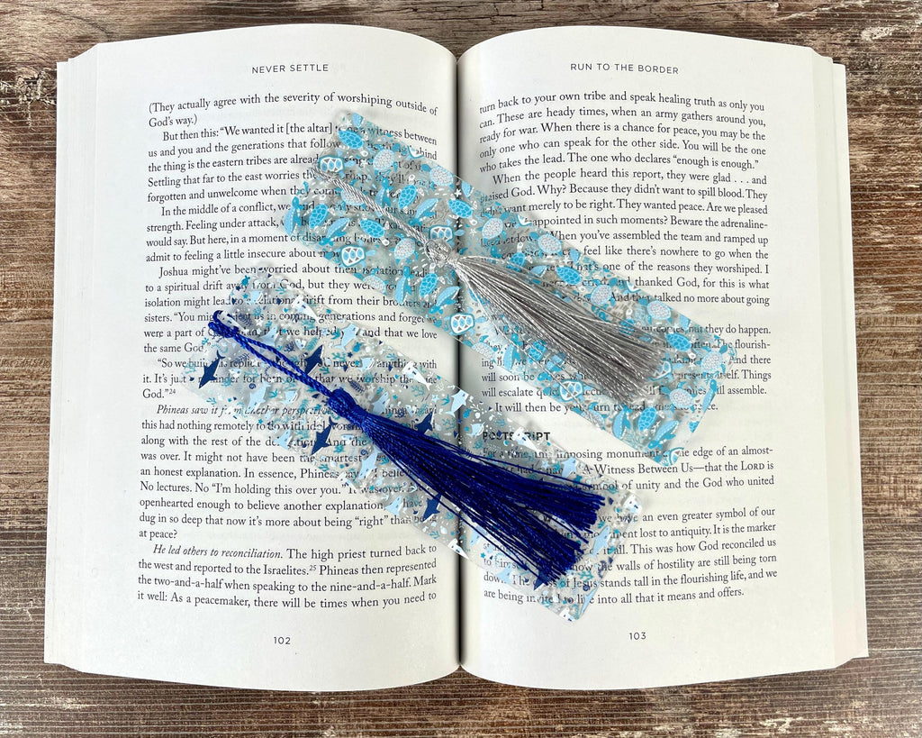 Shark and Sea Turtle Bookmark Gift Set for Ocean Lovers Makes a Fun Birthday Gift or Stocking Stuffer
