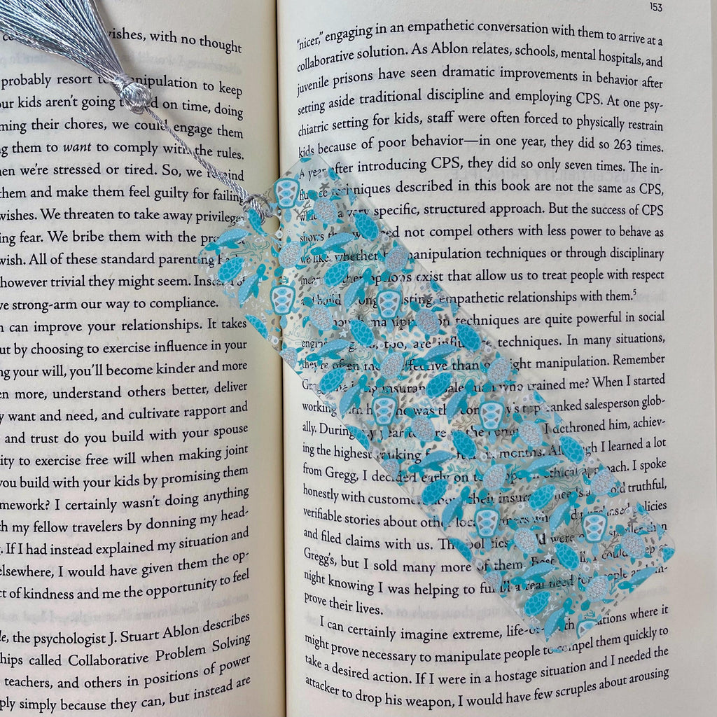Shark and Sea Turtle Bookmark Gift Set for Ocean Lovers Makes a Fun Birthday Gift or Stocking Stuffer