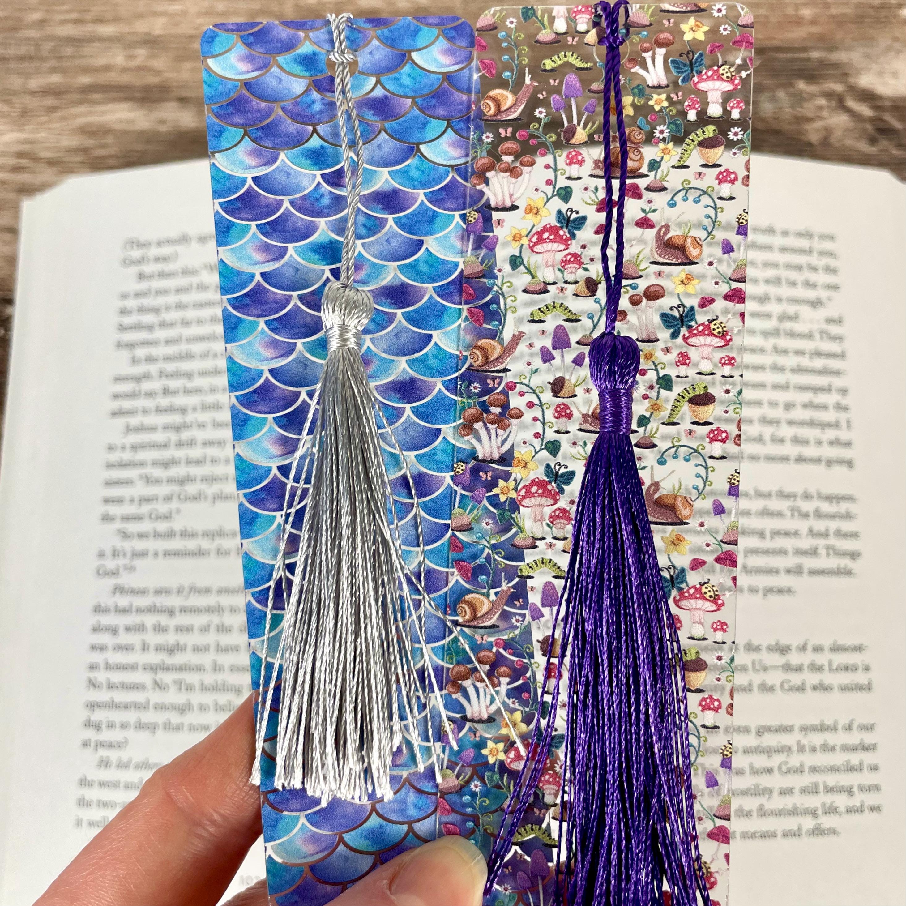 Fantasy Bookmark Gift Set with Dragon Scales and Fairycore Mushrooms Makes a Magical Birthday Gift for Fantasy Readers