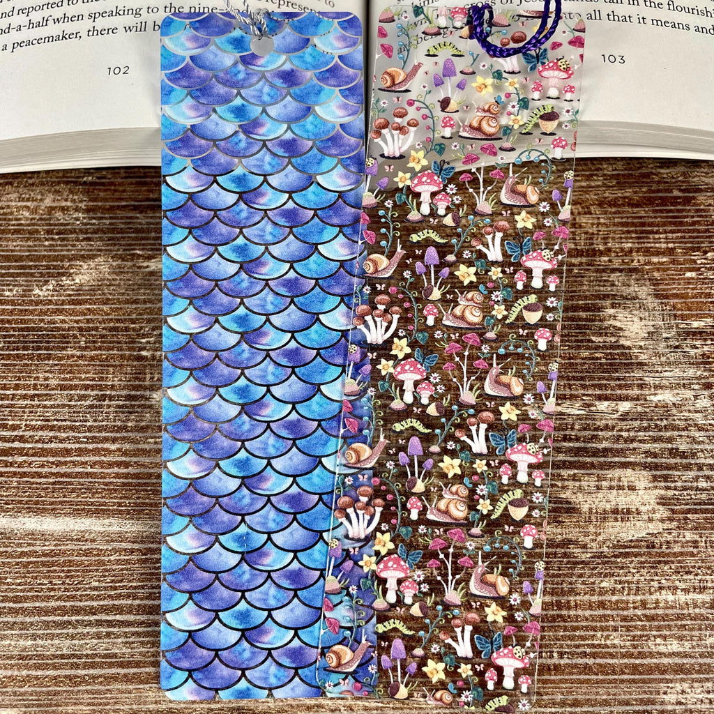 Fantasy Bookmark Gift Set with Dragon Scales and Fairycore Mushrooms Makes a Magical Birthday Gift for Fantasy Readers