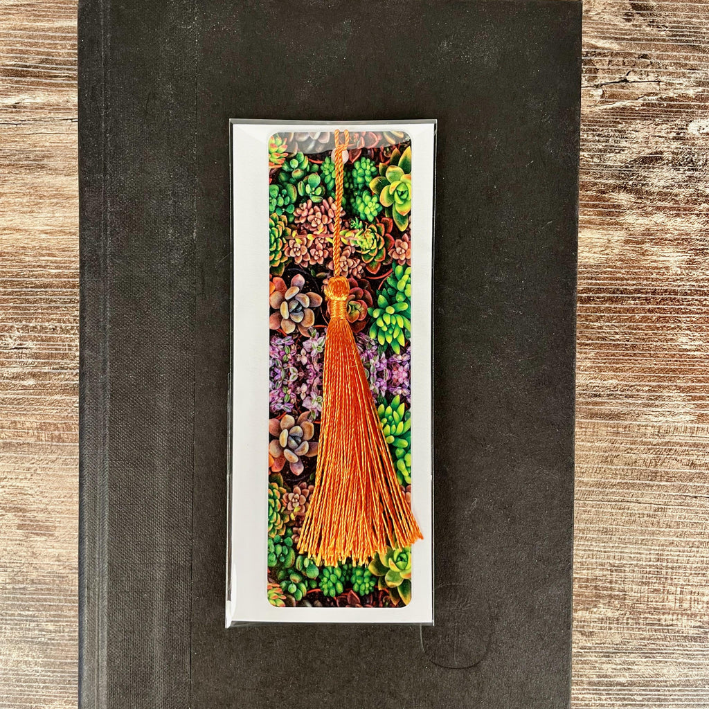 Succulent Bookmark for Teacher Gift Basket or Plant Lover Gift Box, Bookish Stocking Stuffer for Readers
