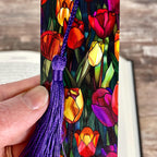 Tulip and Violet Bookmark Gift Set Makes a Colorful Teacher Appreciation Gift, Flower Lover Gift or Spring Birthday Present