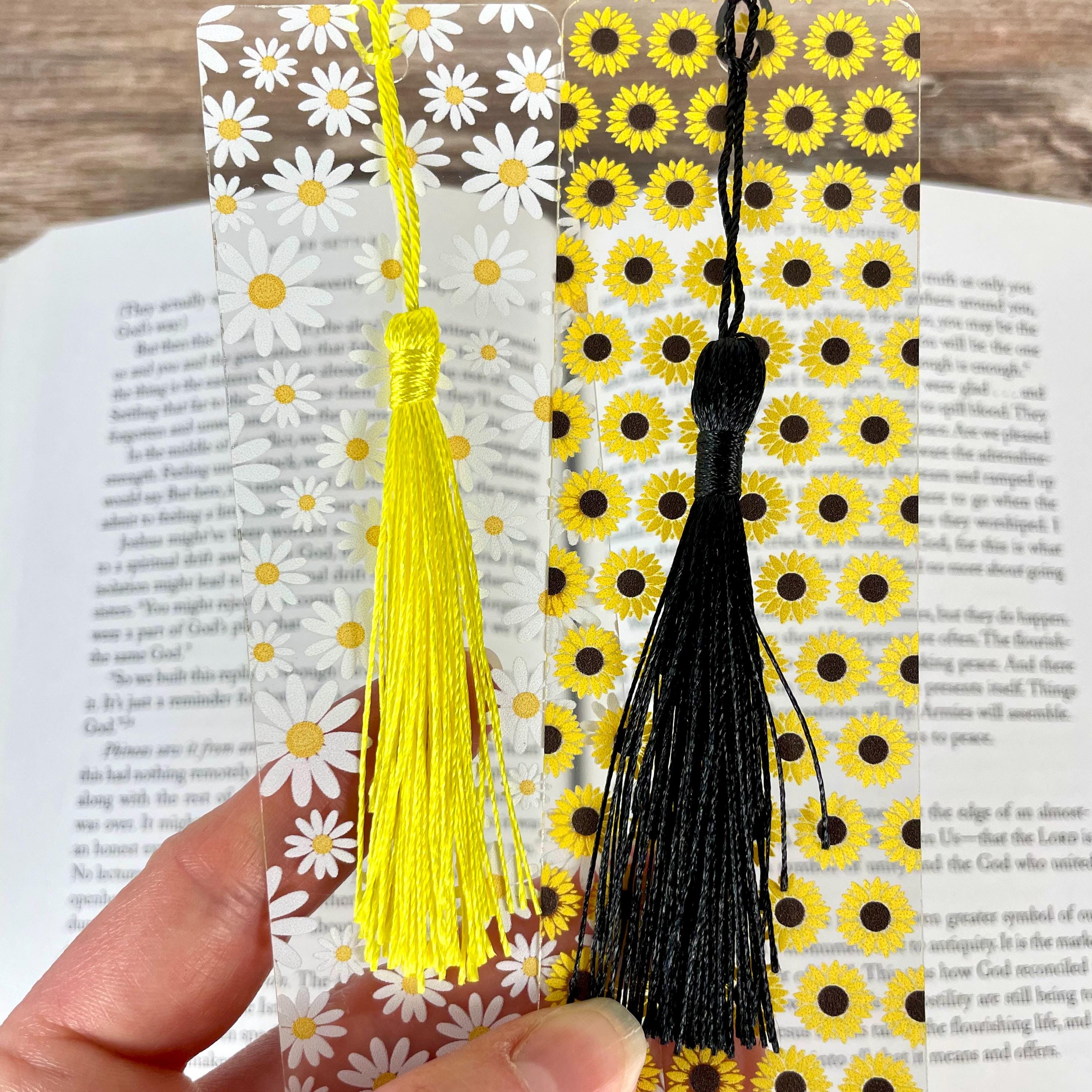 Daisy and Sunflower Bookmark Gift Set Makes a Cheerful Teacher Appreciation Gift, Flower Lover Gift or Stocking Stuffer