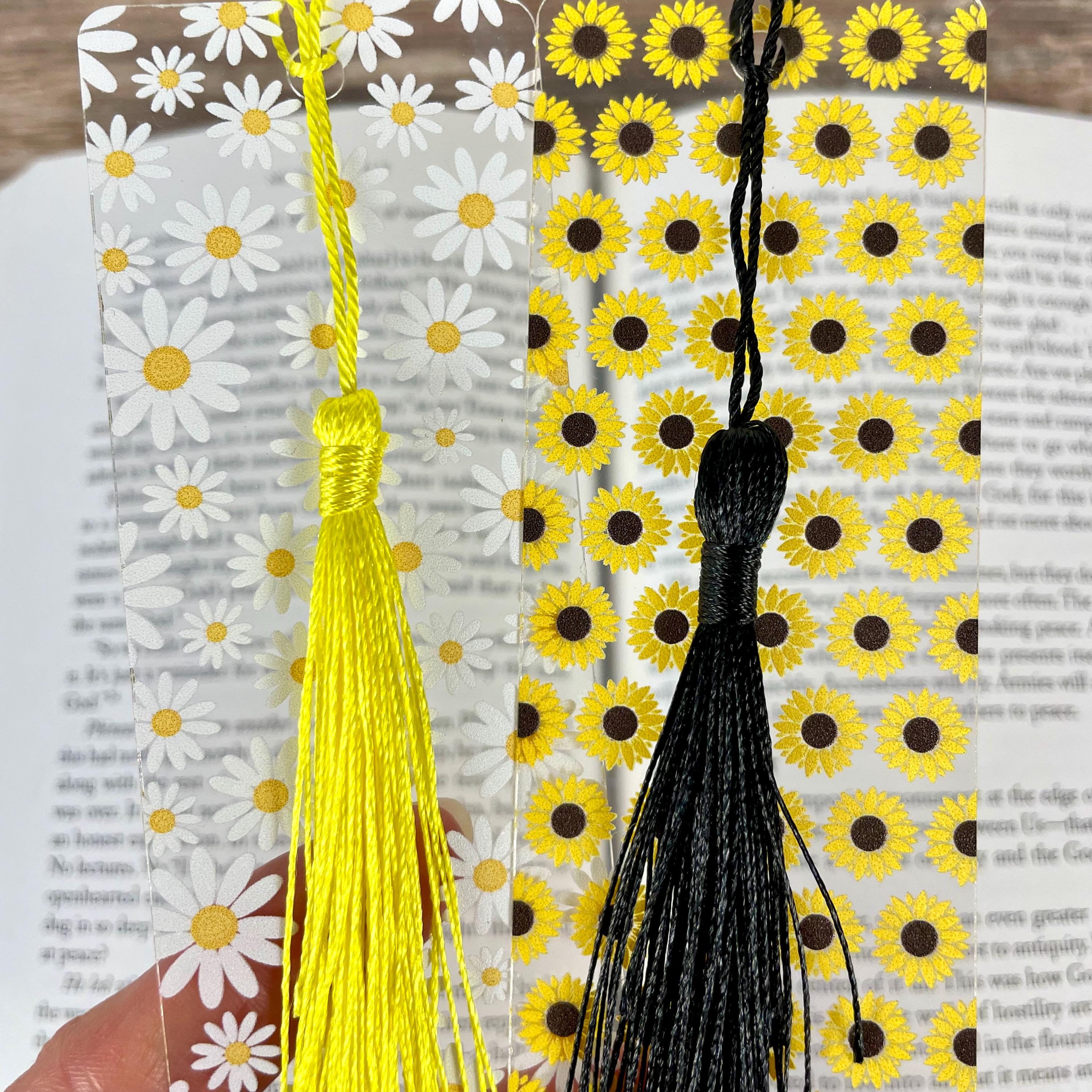 Daisy and Sunflower Bookmark Gift Set Makes a Cheerful Teacher Appreciation Gift, Flower Lover Gift or Stocking Stuffer