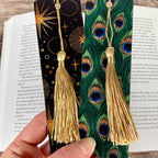 Celestial and Peacock Bookmark Gift Set Makes a Boho Gift for Her, Peacock Lover Gift or Stocking Stuffer
