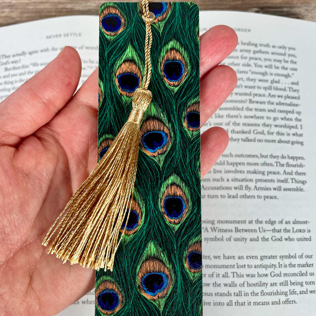 Celestial and Peacock Bookmark Gift Set Makes a Boho Gift for Her, Peacock Lover Gift or Stocking Stuffer