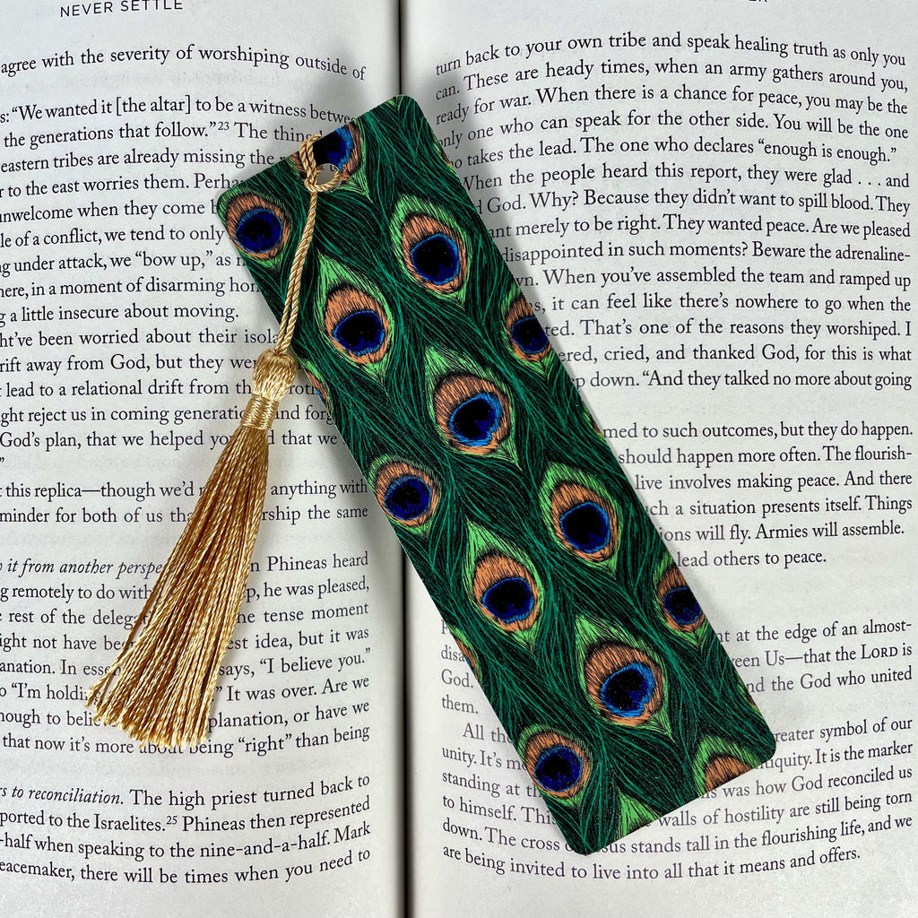 Celestial and Peacock Bookmark Gift Set Makes a Boho Gift for Her, Peacock Lover Gift or Stocking Stuffer