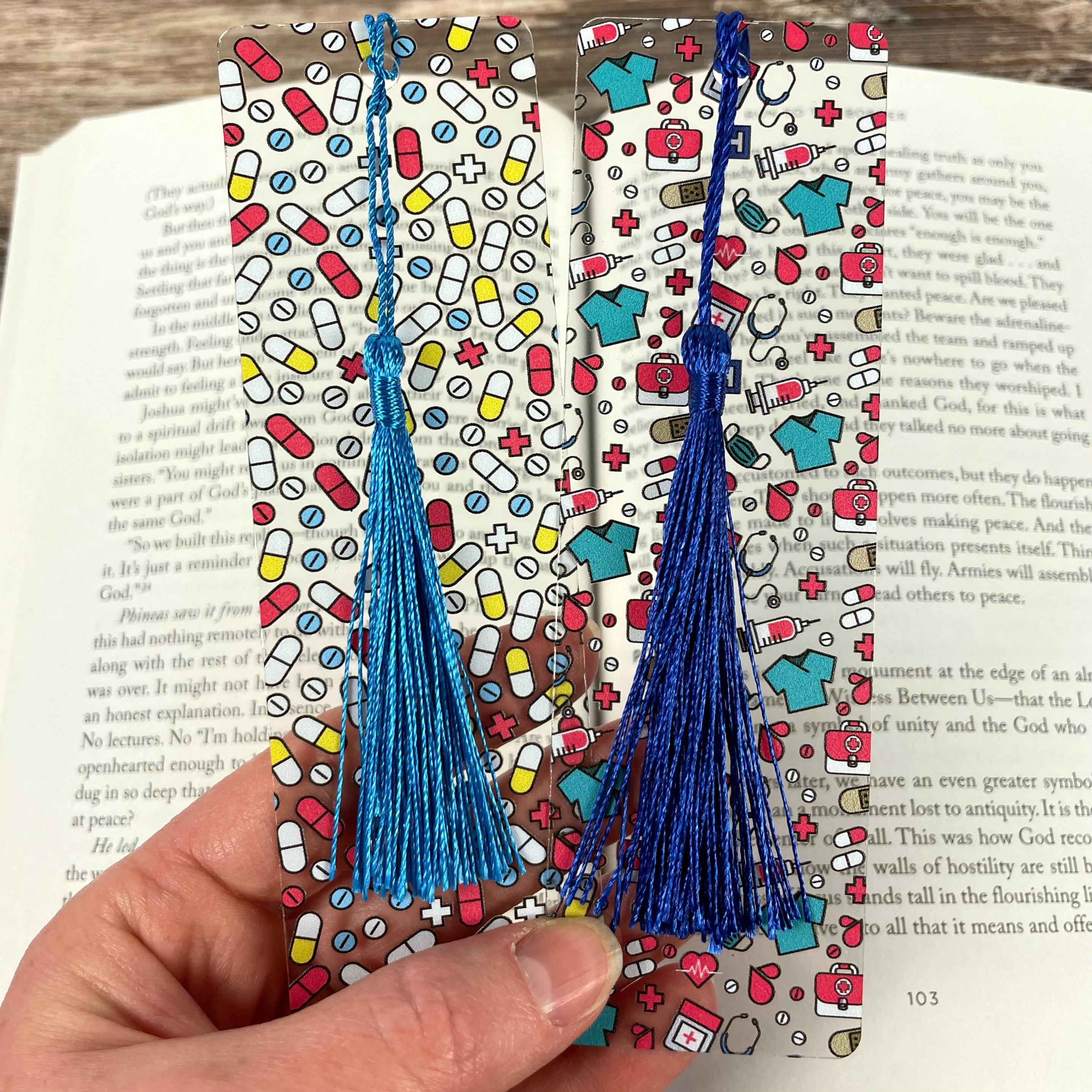 Nurse Bookmark Gift Set with Two Medical Bookmarks, Nursing Student Graduation Gift and Healthcare Worker Appreciation Gift