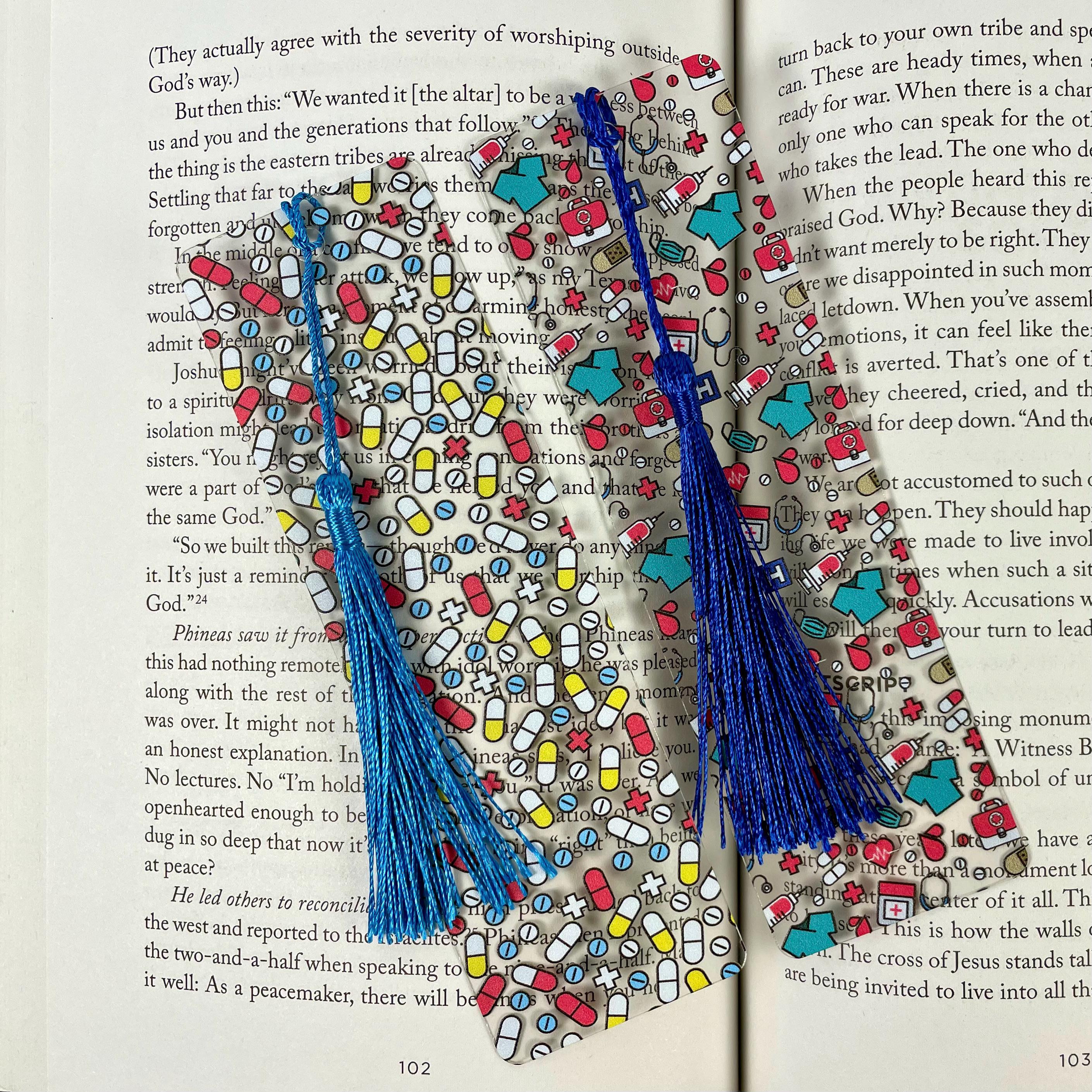 Nurse Bookmark Gift Set with Two Medical Bookmarks, Nursing Student Graduation Gift and Healthcare Worker Appreciation Gift