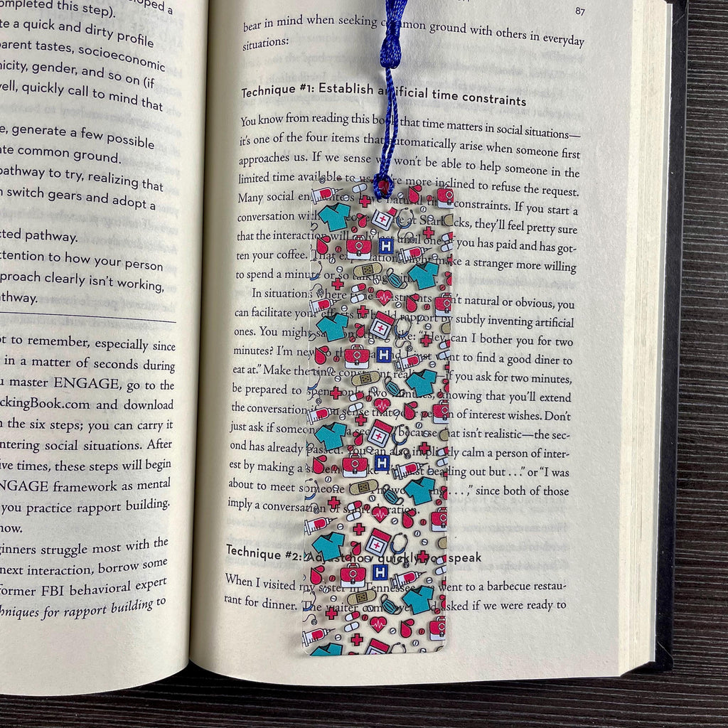 Nurse Bookmark Gift Set with Two Medical Bookmarks, Nursing Student Graduation Gift and Healthcare Worker Appreciation Gift