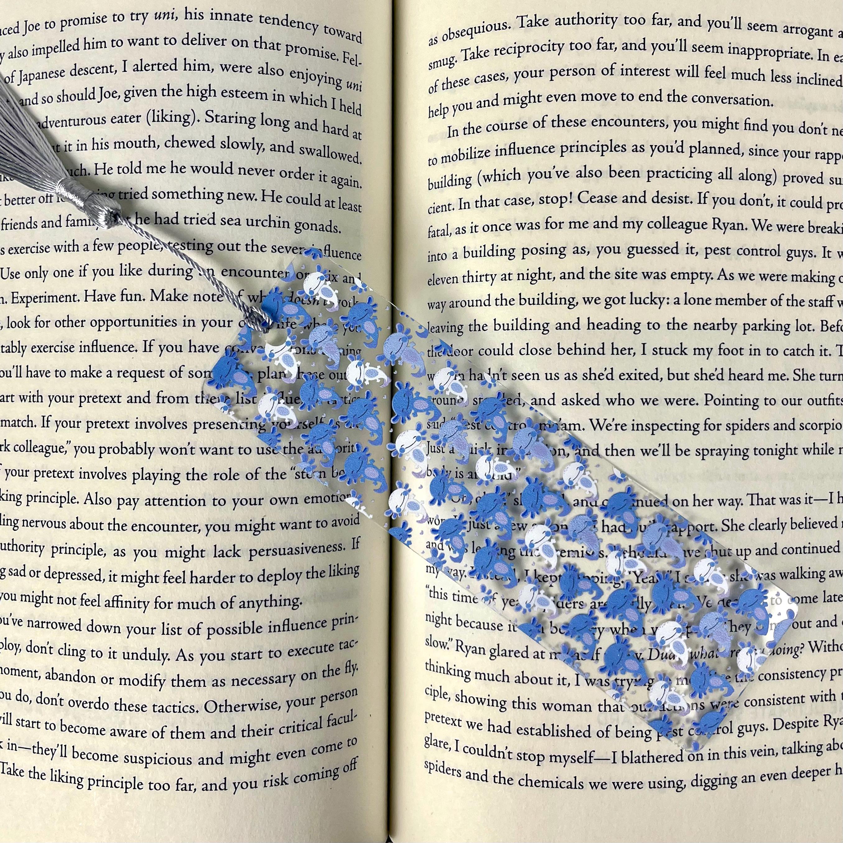 Axolotl Bookmark Gift Set with Pink and Blue Designs Makes a Cute Birthday Gift or Stocking Stuffer for Axolotl Lovers