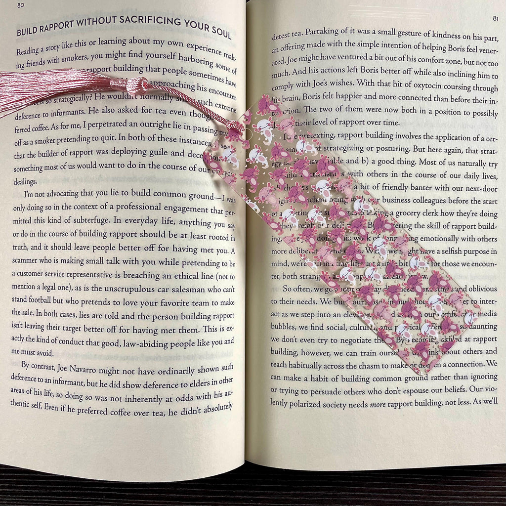 Axolotl Bookmark Gift Set with Pink and Blue Designs Makes a Cute Birthday Gift or Stocking Stuffer for Axolotl Lovers