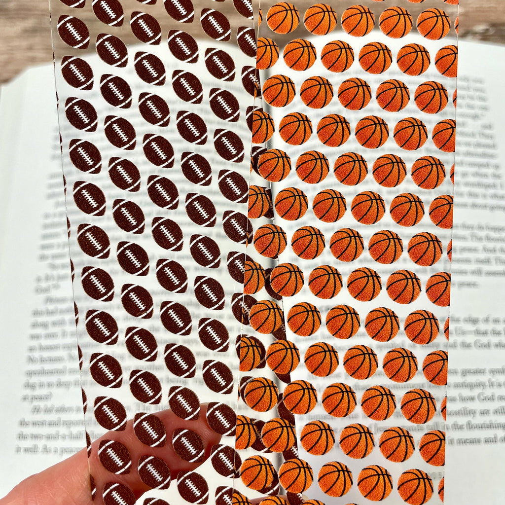 Football and Basketball Bookmark Gift Set Makes a Fun Sports Mom Gift, Multi-Sport Athlete Gift or Stocking Stuffer
