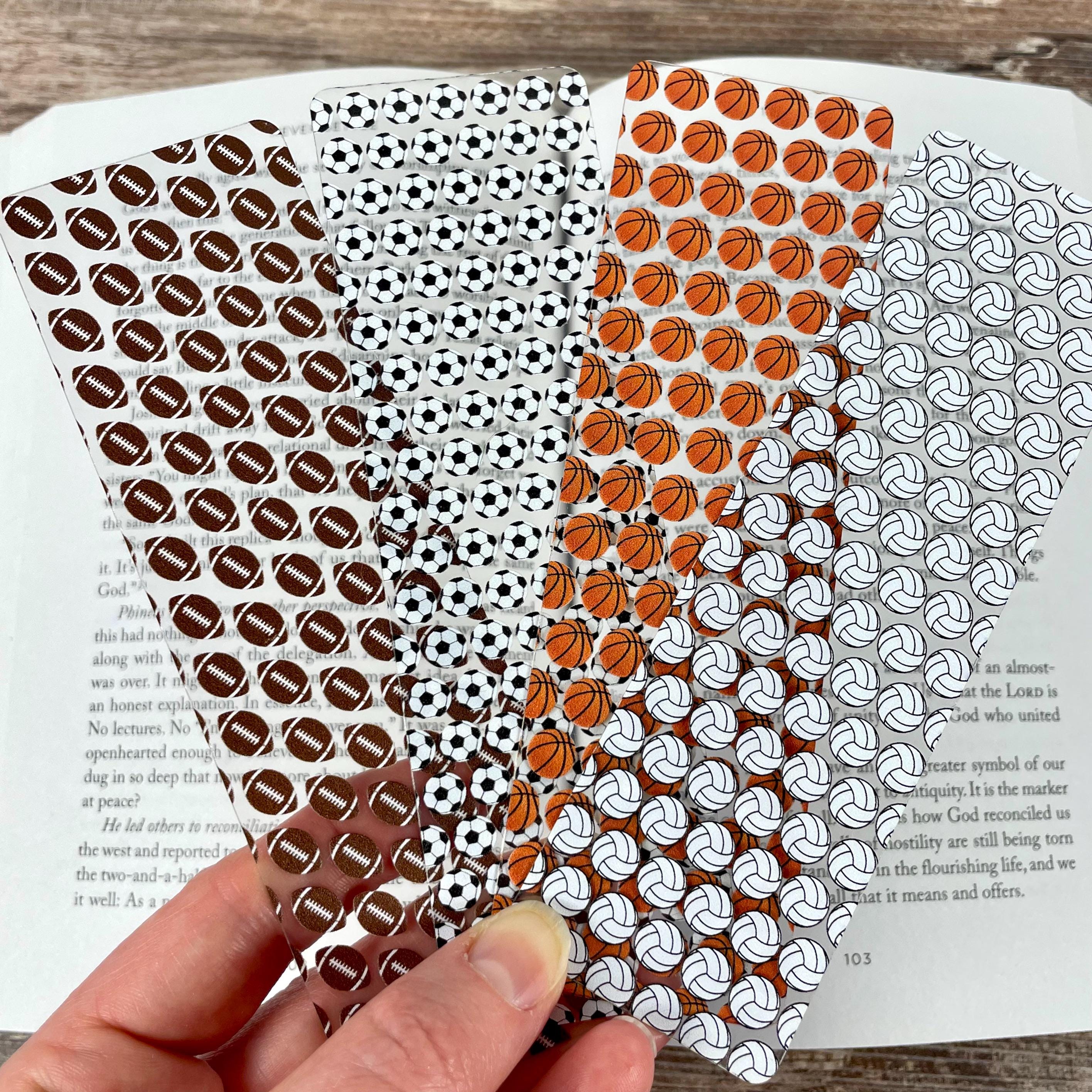 Four-Sport Bookmark Gift Set with Football, Soccer, Basketball and Volleyball Makes a Fun Sports Mom or Teen Athlete Gift