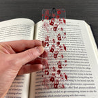 Horror Bookmark Gift Set for Scary Book Lovers with Bloody Handprints Makes a Creepy Halloween Gift or Horror Fan Stocking Stuffer