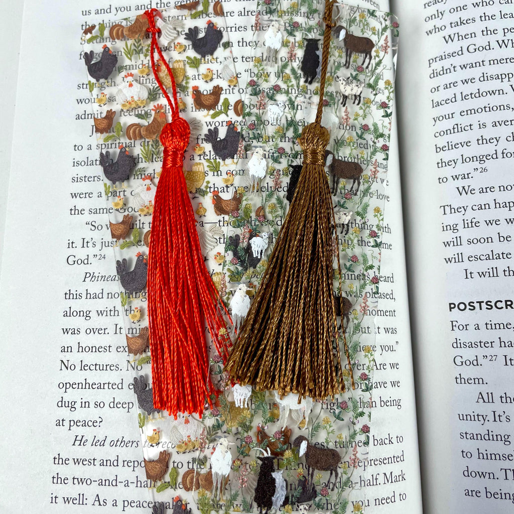 Chicken and Goat Bookmark Gift Set for Farm Animal Lovers Makes a Fun Farmer Gift, Homesteader Gift or Stocking Stuffer