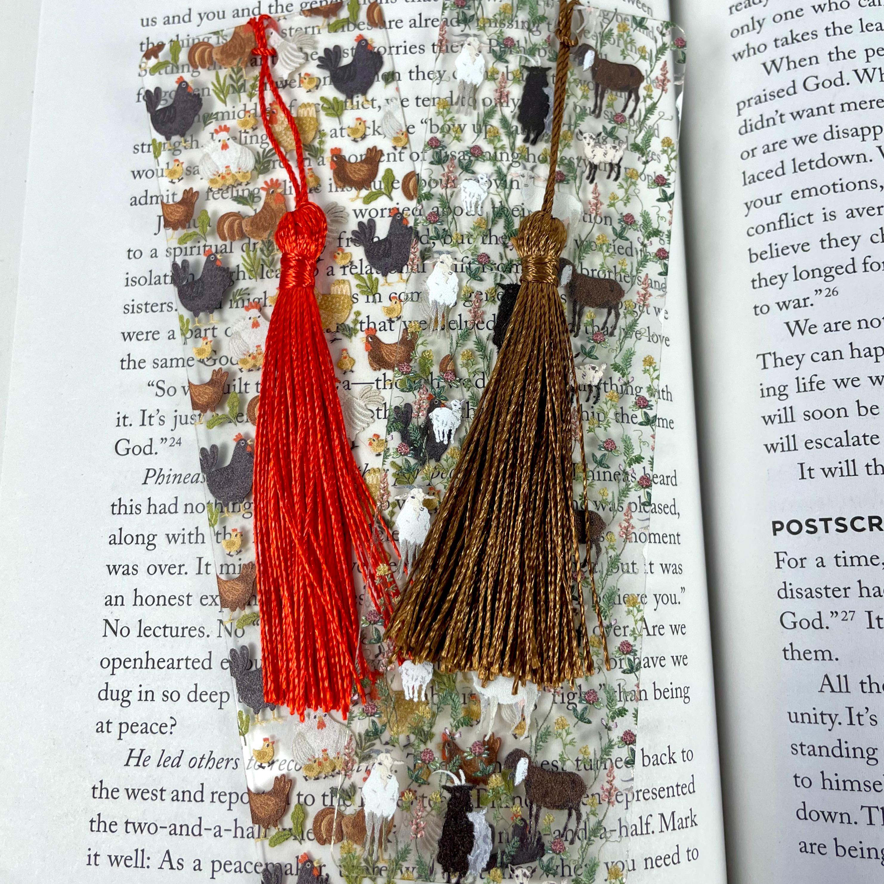 Chicken and Goat Bookmark Gift Set for Farm Animal Lovers Makes a Fun Farmer Gift, Homesteader Gift or Stocking Stuffer