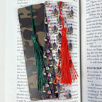 Military Bookmark Gift Set with Camouflage and Combat Boots Makes a Patriotic Gift for Soldiers, Veterans or Military Families