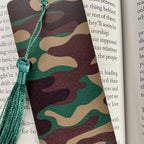 Military Bookmark Gift Set with Camouflage and Combat Boots Makes a Patriotic Gift for Soldiers, Veterans or Military Families