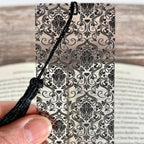 Gothic Bookmark Gift Set for Dark Academia Readers with Victorian Damask and Bats Makes a Spooky Book Lover Gift or Stocking Stuffer