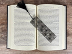 Gothic Bookmark Gift Set for Dark Academia Readers with Victorian Damask and Bats Makes a Spooky Book Lover Gift or Stocking Stuffer