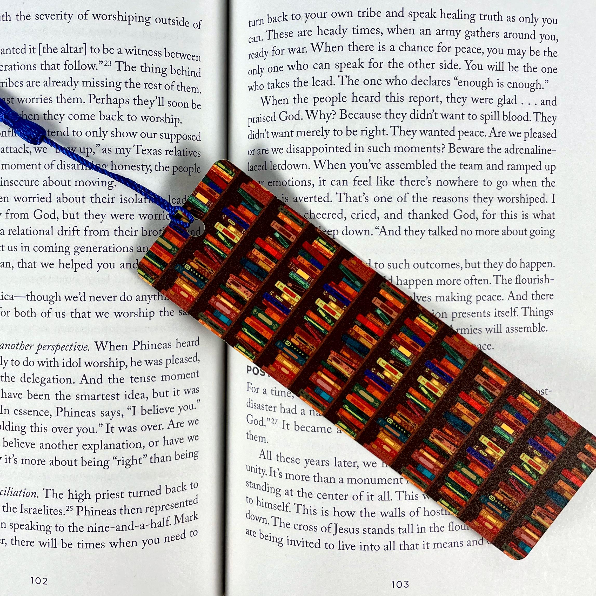Bookshelf Bookmark Gift Set for Book Lovers Makes a Thoughtful Librarian Gift, Reading Teacher Gift or Stocking Stuffer