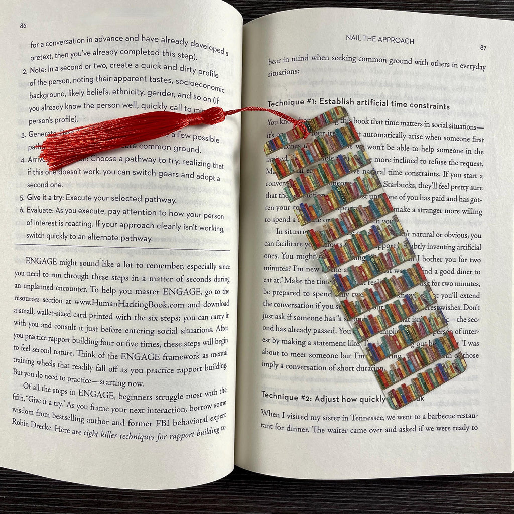 Bookshelf Bookmark Gift Set for Book Lovers Makes a Thoughtful Librarian Gift, Reading Teacher Gift or Stocking Stuffer