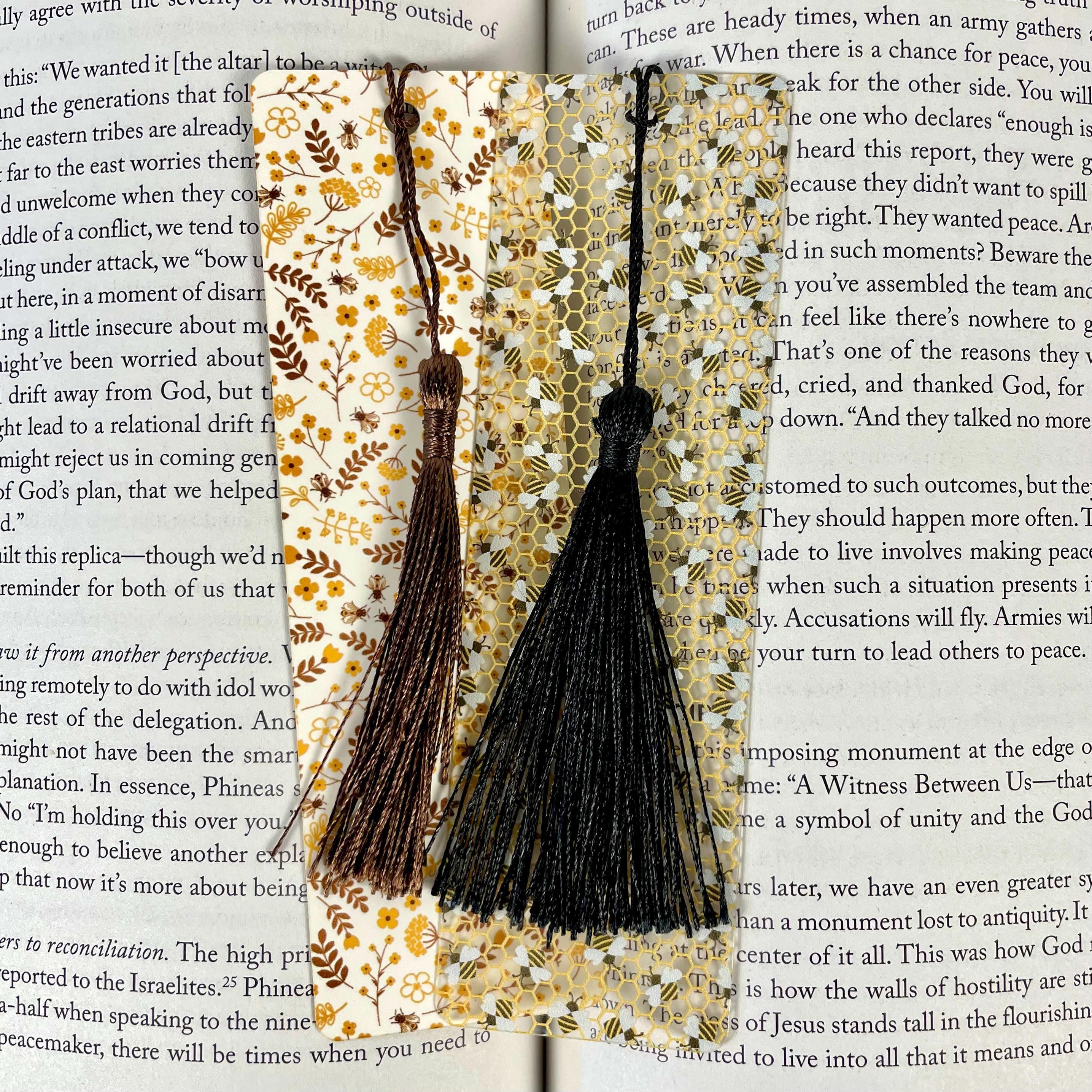 Bee Bookmark Gift Set with Floral Bees and Honeycomb Makes a Sweet Beekeeper Gift, Bee Lover Gift or Stocking Stuffer