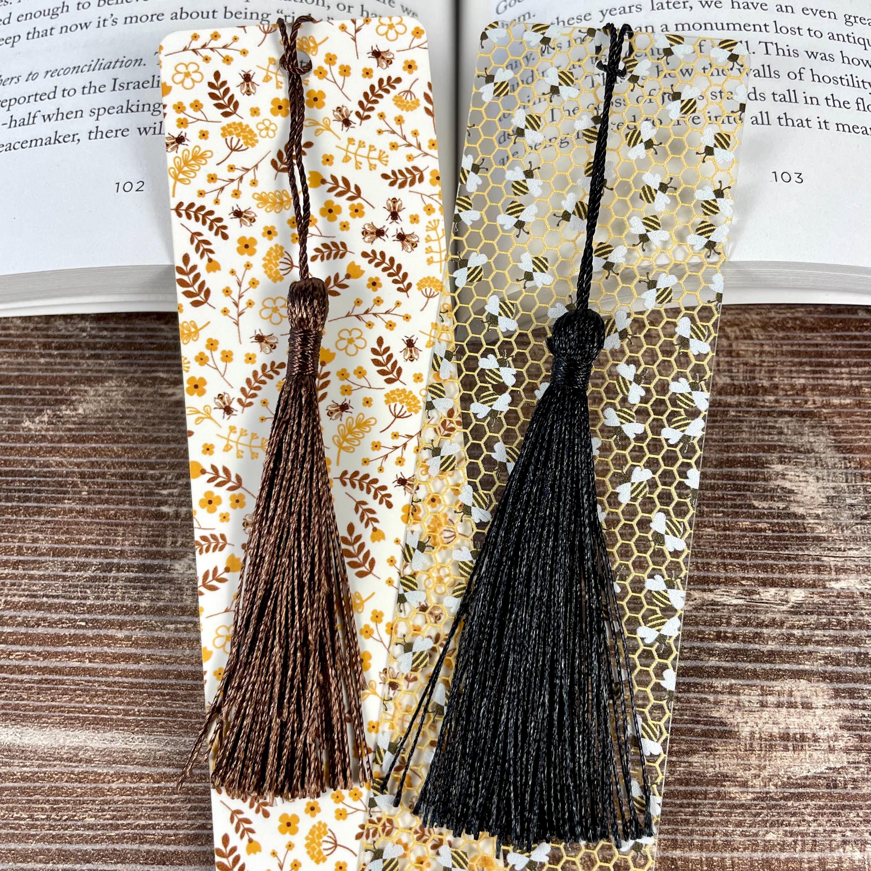 Bee Bookmark Gift Set with Floral Bees and Honeycomb Makes a Sweet Beekeeper Gift, Bee Lover Gift or Stocking Stuffer